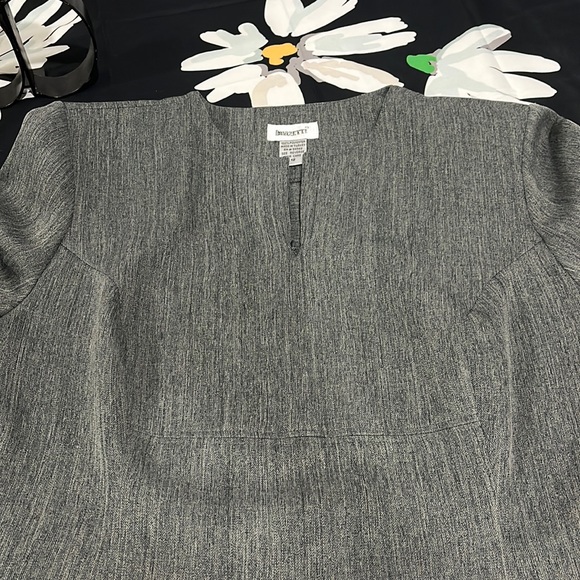 Grey Quarter-Length Sleeved Zipper Front Midi Dress, Sz12 - Picture 3 of 16